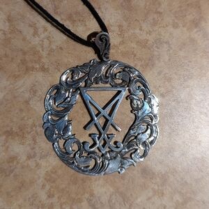 Sterling silver 925 Lucifer sigil pendant